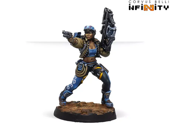 Panoceania: Dr. Priya Harper, Archeo-raider (Plasma Carbine)