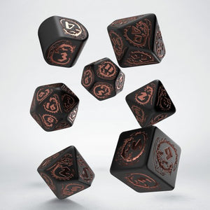 Q-workshop: Dragons Modern Dice Set: Obsidian