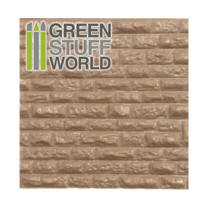 Green Stuff World: ABS Plasticard - ROUGH ROCK WALL Textured Sheet - A4