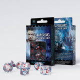 Q-workshop: Classic RPG Translucent & blue-red Dice Set (7)