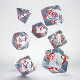 Q-workshop: Classic RPG Translucent & blue-red Dice Set (7)